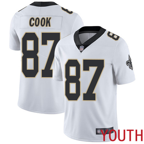New Orleans Saints Limited White Youth Jared Cook Road Jersey NFL Football #87 Vapor Untouchable Jersey